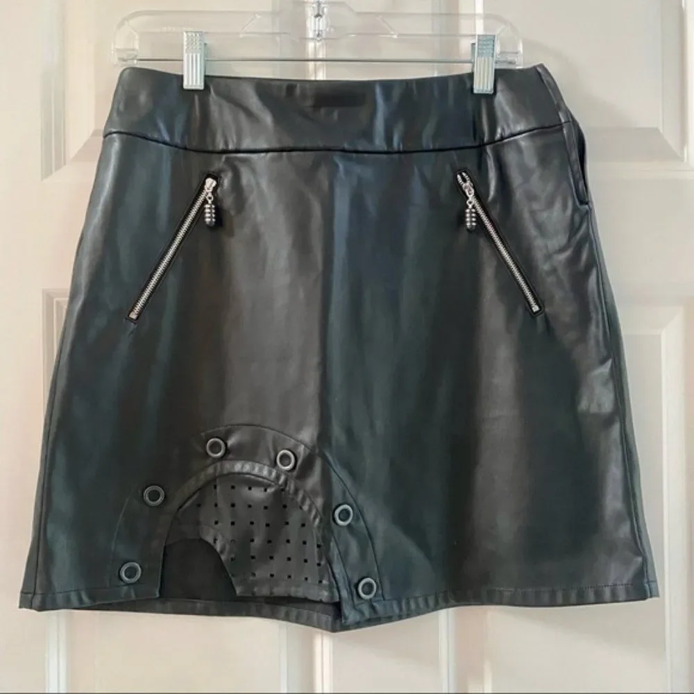 Jamie Sadock hip faux leather Golf skirt size 6 - Picture 1 of 8